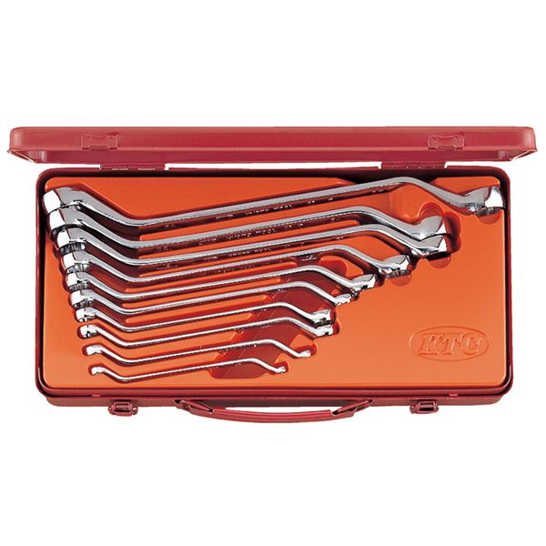 KTC 京都機械工具 45゜ロングメガネレンチセット 10本組 M2510