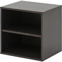 キューブボックス 棚付 ブラウン (BR) 組立品【代引不可】