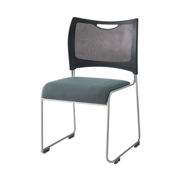 【クーポン配布中】アイリスチトセ スタッキングチェア ブラック/グレー MCX-02DM-F 1脚