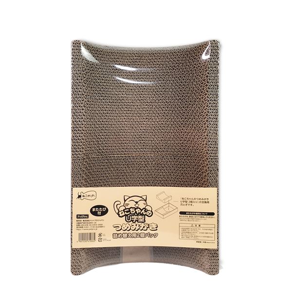 【ポイント20倍】 ねこがくれ ねこちゃんのつめみがき U字型 詰め替え 2P （猫用玩具／爪磨き）