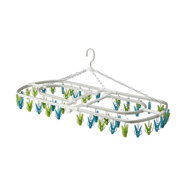 【ポイント20倍】ノーブランド アルミ角ハンガー44 グリーン＆ブルー MMT62815