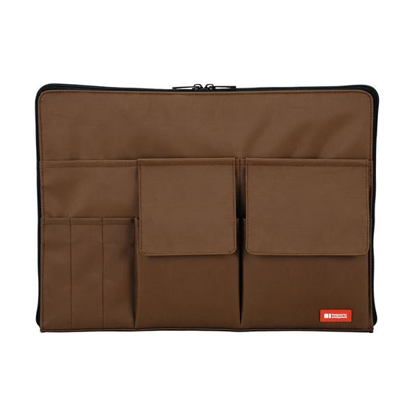 【ポイント20倍】LIHIT LAB. バッグインバッグ A4 茶 A-7554-9-BR