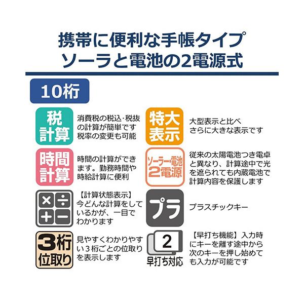 ■カシオ 人間工学電卓左手用 DE-12D-L-WE〔品番:DE12DLWEN〕【6612223:0】[送料別途見積り][掲外取寄][店頭受取不可]