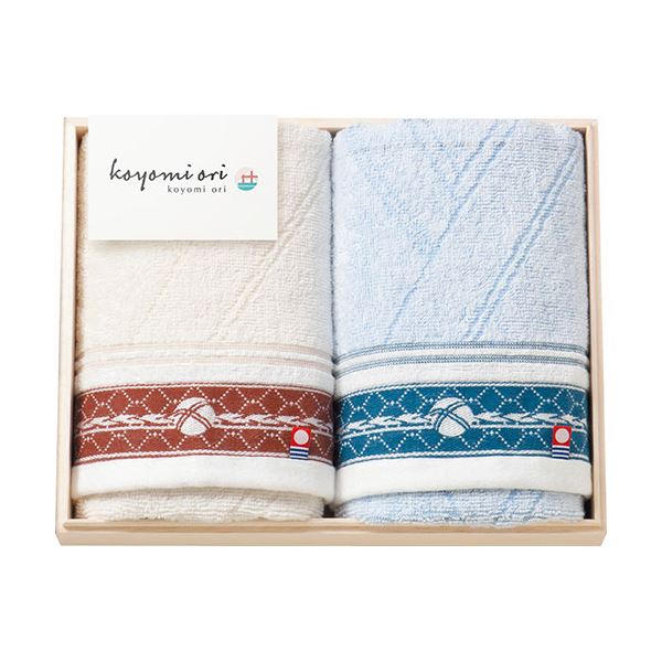 【クーポン配布中】今治タオル koyomi ori フェイスタオル2P(国産木箱入) 33×75cm B1087549