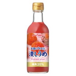 【ポイント20倍】【まとめ買い】ポッカサッポロ お酒にプラス 潰しうめ 300ml 瓶 12本入り 1ケース 【代引不可】