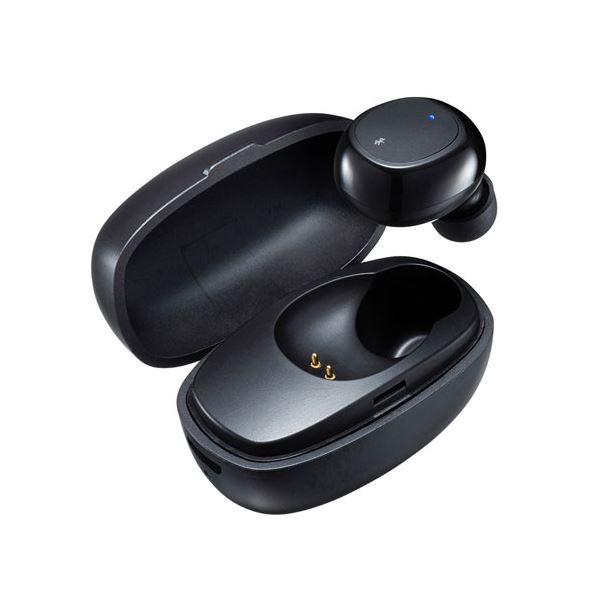 【ポイント20倍】【5個セット】 サンワサプライ 超小型Bluetooth片耳ヘッドセット(充電ケース付き) MM-BTMH52BKX5