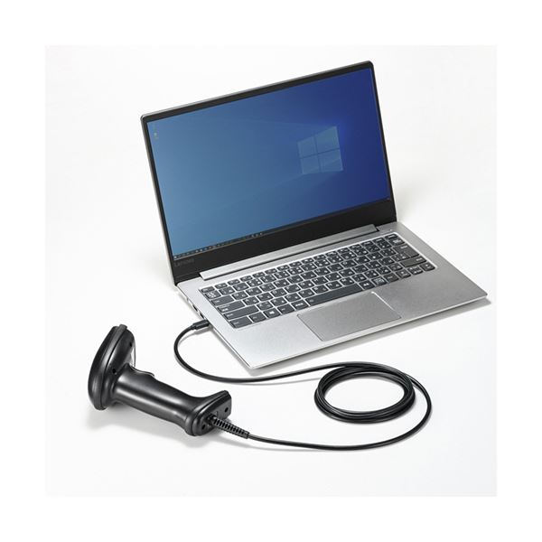 【ポイント20倍】サンワサプライ 2次元バーコードリーダーハンディタイプ Type-C ブラック BCR-TC2D1BK 1台