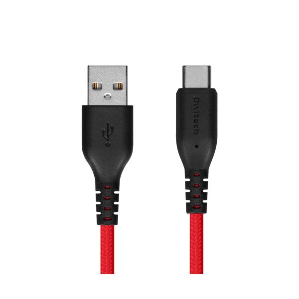 （まとめ） オウルテック やわらか超タフで断線に強い A to Cケーブル ブラック×レッド 0.5m OWL-CBA4CA5-BKRE 1本 【×2セット】