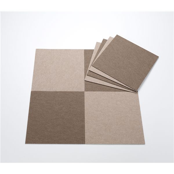 サンコー おくだけ吸着 バリアフリータイルマット 30×30cm ブラウン 8枚入 KE-90