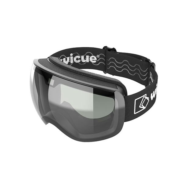 【ポイント20倍】ウィキューダイレクト WiCUE 0.1秒瞬間調光スキーゴーグル スマート液晶 ブラック VR2101-BK