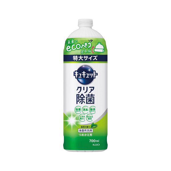 (まとめ) キュキュットクリア除菌緑茶詰替700ml 418654 【×3セット】