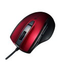 【クーポン配布中】【5個セット】 サンワサプライ 静音有線ブルーLEDマウス(5ボタン) レッド MA-BL168RX5