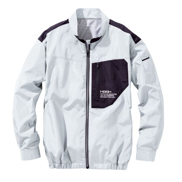 【ポイント20倍】村上被服 HOOH サイドファン長袖ジャケット V6612 シルバーグレー サイズ：3L 服単品 〔バッテリー・ファン・ケーブル別売〕