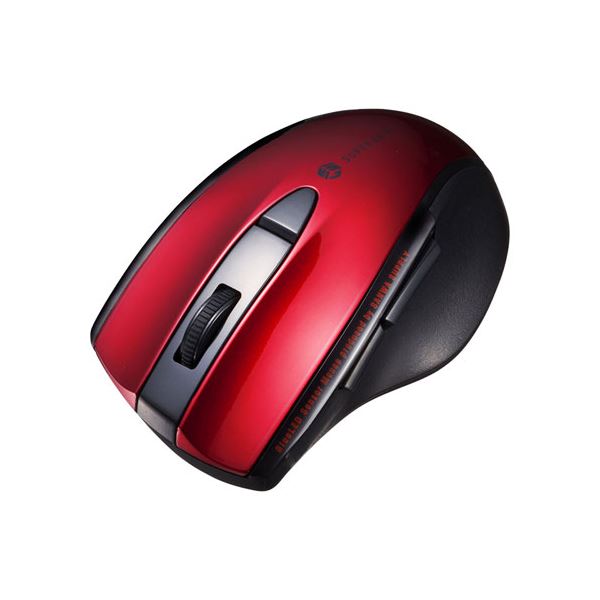 【ポイント20倍】【5個セット】 サンワサプライ 静音BluetoothブルーLEDマウス(5ボタン) レッド MA-BTBL167RX5