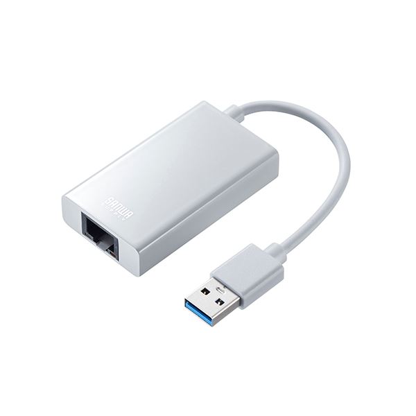 【クーポン配布中】サンワサプライ USB3.2-LAN変換アダプタ（USBハブポート付・ホワイト） USB-CVLAN3WN