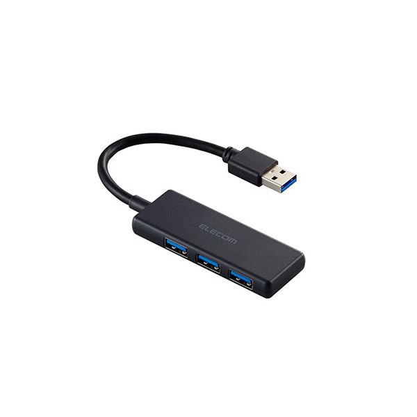 【クーポン配布中】エレコム USB 5Gbpsハブ 3ポート ブラック U3H-H030BK