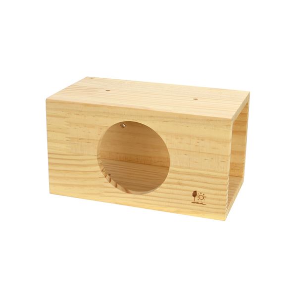 ■サイズ・色違い・関連商品■いかだ 2セット■水浴びプール 2セット■窓辺のとまり木 2セット■L 1個■S 3セット■M 2セット[当ページ]■うきわ 3セット■サーフボード 3セット■商品内容【ご注意事項】この商品は下記内容×2セットでお届けします。デグー・モモンガ・シマリス・ハムスター等の小動物用木製ハウス(カクレガ)です。 置き型ハウスとしての使用はもちろん、固定具が付いていますので、ケージへの壁面設置も可能です。■商品スペック■材質/素材天然木■原産国または製造地中国■商品使用時サイズ幅200×奥行110×高さ110mm■使用方法ケージ床面にそのまま置いて使用するか、ケージワイヤーに付属の留め具を使用して固定してください。 ケージワイヤーに固定するときは必ず2カ所で穴を固定して下さい。■お手入れ方法木製パーツを、接着して組み立ててあります。 水洗いをすると、接着がはがれたり、木が水分を吸い、乾燥した時に歪みが生じ、ばらけてしまったり、木が反り返るので、水洗いはしないで下さい。 汚れた場合は、濡れ布巾などで、軽くふき取って、よく乾燥させてから再度使用して下さい。■諸注意・火気には絶対に近づけないで下さい。 ・お子様の手の届く場所や足元などに置かないようにして下さい。 ・自然の素材を使用しておりますので、サイズや木目や木の色にバラつきがあります。また、節目や継ぎ目もあります、ご了承下さい。 ・木を十分に乾燥させて製造しておりますが、ご使用中の湿気等の環境により、カビの発生、また、歪み・ひび割れ等が生じる場合があります。 ・木製パーツを、接着して組み立ててあります。水洗いをすると、接着がはがれたり、木が水分を吸い、乾燥した時に歪みが生じ、ばらけてしまったり、木が反り返るので、水洗いはしないで下さい。汚れた場合は、濡れ布巾などで、軽くふき取って、よく乾燥させてから再度使用して下さい。 ・パッケージ写真はイメージです。 ・生き物が本品をかじり、かじり方により、かじった先端などが鋭利に尖る場合がありますので、使用・消耗状況をよく確認し、安全を確認しながら使用して下さい。危険を感じたら直ちに取り外して下さい。または新しいものと交換して下さい。 ・使用時における事故等に関しましては、責任を負いかねますので予めご了承下さい。 ・生き物は、種類や性格、体格(体重やサイズ、成長など)により、個体差があります。飼育者の方は生き物の行動や習性をよく理解・観察して本品の使用範囲を超える場合や、異常や危険を感じた場合は、直ちに使用を中止して下さい。■セット内容固定具/2セット【キャンセル・返品について】商品注文後のキャンセル、返品は承りかねます。予めご了承下さい。■送料・配送についての注意事項●本商品の出荷目安は【1 - 5営業日　※土日・祝除く】となります。●お取り寄せ商品のため、稀にご注文入れ違い等により欠品・遅延となる場合がございます。●本商品は仕入元より配送となるため、沖縄・離島への配送はできません。[ H31 ]