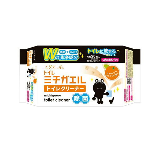 【クーポン配布中】(まとめ) 大王製紙エリエール ミチガエルトイレクリーナー つめかえ用 1セット(20枚:10枚×2パック) 【×5セット】 【クーポン配布中】(まとめ) 大王製紙エリエール ミチガエルトイレクリーナー つめかえ用 1セット(20枚:10枚×2パック) 【×5セット】