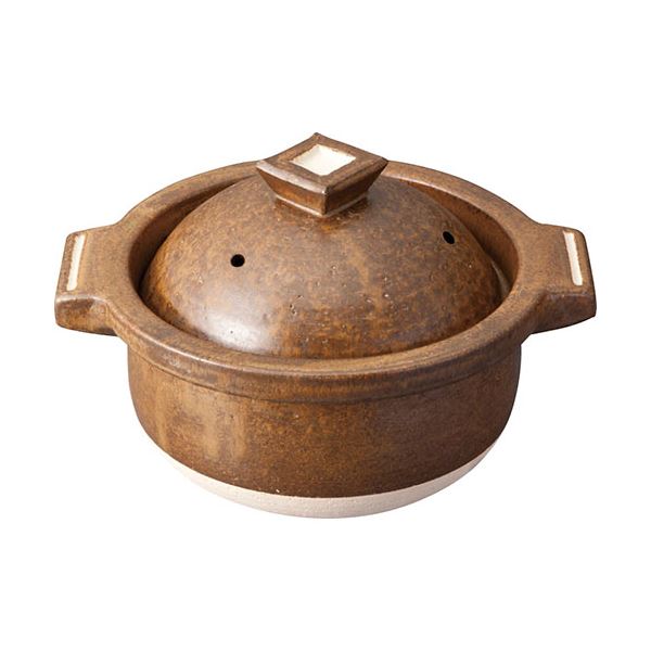 【クーポン配布中】信楽焼 Hangout ごはん鍋(3合用) 24.5×29.5×16.5cm(2L) B1155569