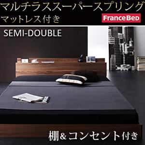 【ポイント20倍】フロアベッド セミダブル【W.coRe】【マルチラススーパースプリングマットレス付き】 ..