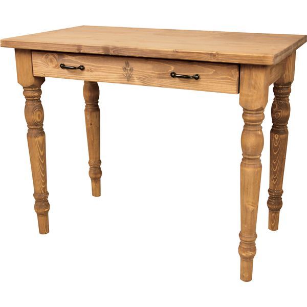 【ポイント20倍】フォレ デスク 木製(パイン材/オイル仕上げ) 幅90cm×奥行50cm×高さ72cm 引き出し収納付き CFS-775