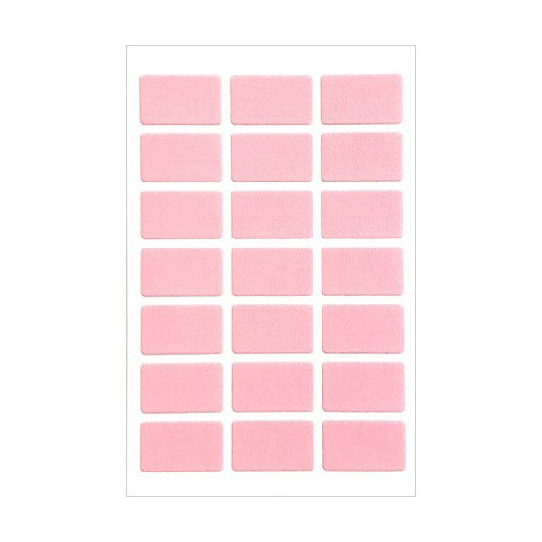 （まとめ） クロバー タグペタラベル ピンク 71-704 1シート（21枚） 【×10セット】