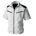 【マラソンでP最大47倍】村上被服 HOOH 半袖ブルゾン(ストレッチ) V9507 シルバーグレー サイズ:LL 服単品 〔バッテリー・ファン・ケーブル別売〕