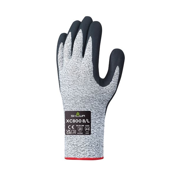 ショーワグローブ XC800 ワイヤーテックスニトリルパーム手袋 M グレー XC800-M 1セット (60双) 使い捨て手袋 使いきり手袋