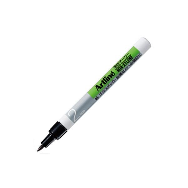 【ポイント20倍】（まとめ） シヤチハタ 油性マーカー アートライン丸2 黒 K-700 1セット（10本） 【×5セット】