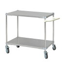 【クーポン配布中】ステンレスシェルフワゴン 60×90cm 2段 ホワイト キャスター 700 取っ手付き 日本製 ステンレス シェルフ ワゴン 組立式(3)