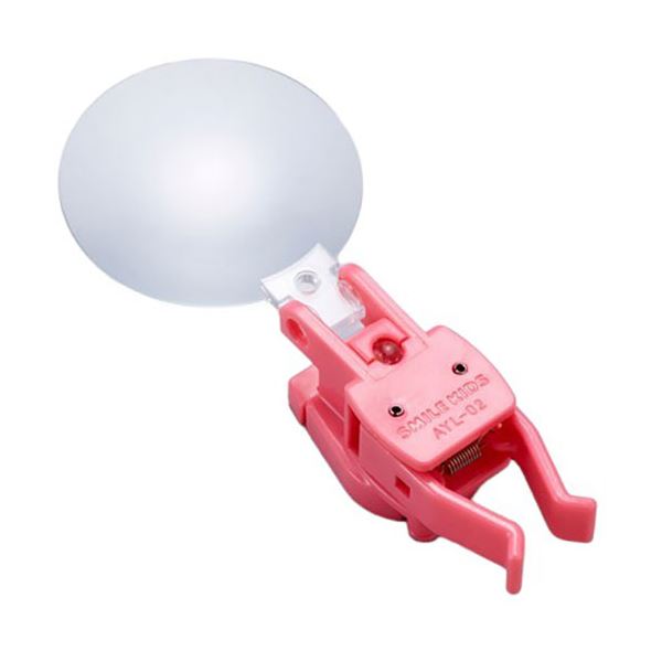 【ポイント20倍】【5セット】 スマイルキッズ LED付ゆびさきのルーペ ピンク AYL-02PKX5