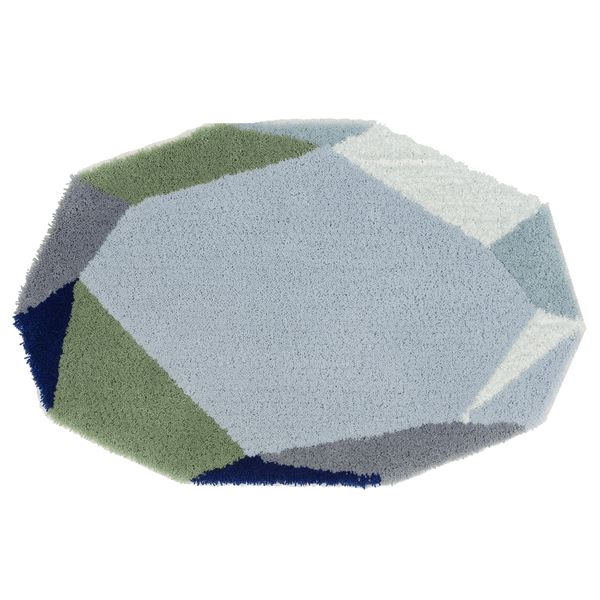 【スーパーSALEでP最大47倍】スミノエ 洗える マット ジェム 約幅45×長さ70cm ブルー 日本製【代引不可】