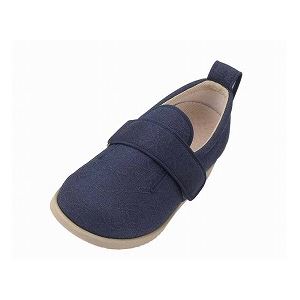 【ポイント20倍】介護靴 施設・院内用 ダブルマジック2雅 5E(ワイドサイズ) 7020 片足 徳武産業 あゆみシリーズ ／M (22.0〜22.5cm) 紺 右足のサムネイル