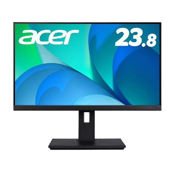 【ポイント20倍】Acer Vero23.8型/1920×1080/HDMI、ミニD-Sub15ピン、DisplayPort/ブラック/2W+2Wステレオスピーカー/高さ調整・ピボット対応 BR247Ybmiprx