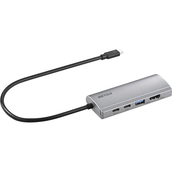 【ポイント20倍】バッファロー USB Type-C接続 ドッキングステーション PD対応 HDMI出力 シルバー LUD-U3-CGHDSV