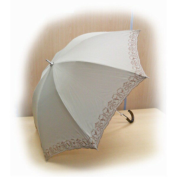 【ポイント20倍】晴雨兼用 雨傘/日傘 【ベージュ】 親骨長さ47cm UVカット率99%以上カット テイジン ナノフロント使用 遮熱パラソル