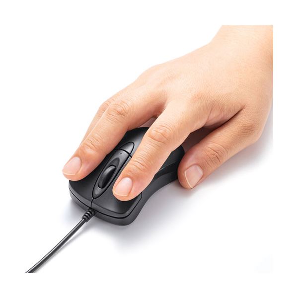 【クーポン配布中】【5個セット】 サンワサプライ 静音有線ブルーLEDマウス "イオプラス" ブラック MA-IPYBS301BKX5