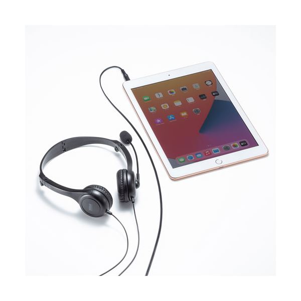 【クーポン配布中&マラソン対象】【5個セット】 サンワサプライ 4極対応ヘッドセット MM-HS407BKX5