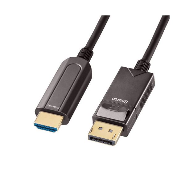 【ブラックフライデーでP最大47倍】サンワサプライ DisplayPort-HDMI変換光ファイバーケーブル 30m KC-..