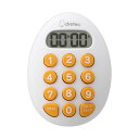 【クーポン配布中】(まとめ) ドリテックたまご型10キータイマー ホワイト T-608WT 1個 【×2セット】