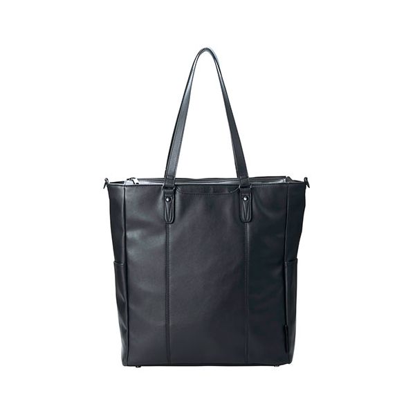 【クーポン配布中】エレコム ORGULLO 合皮トートバッグ 縦型01 ブラック BM-TBSLV01BK