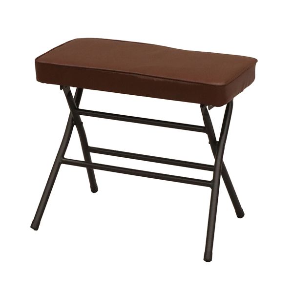 座厚折畳ワイドチェア ブラウン×ブラック【代引不可】