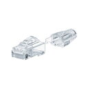 【スーパーセール割引商品】サンワサプライ RJ-45コネクタ カテゴリ6A 貫通型 への字ラッチ ブーツ付き100個入り ADT-6ARJKNH-100