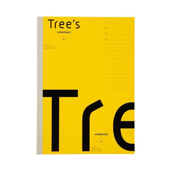 【ポイント20倍】(まとめ）日本ノート Tree s B5 Pメモリ A罫30枚イエロー (×30セット）