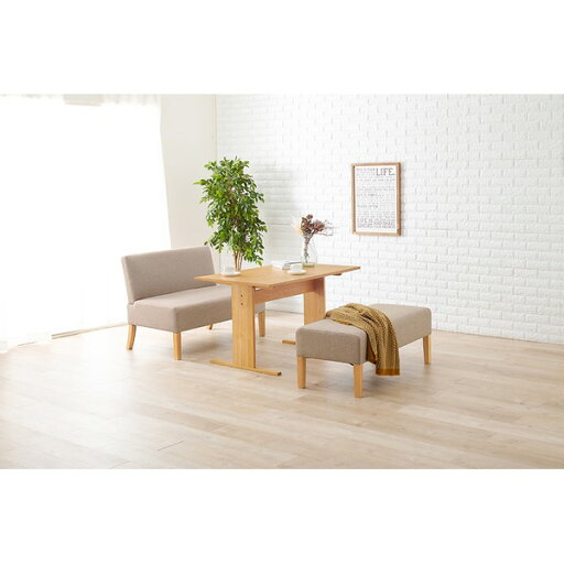 【クーポン配布中】ダイニング3点セット (テーブル×1 ソファ×1 ベンチ×1) 約幅110cm 4人掛け ナチュラル×ベージュ 組立品【代引不可】 【クーポン配布中】ダイニング3点セット (テーブル×1 ソファ×1 ベンチ×1) 約幅110cm 4人掛け ナチュラル×ベージュ 組立品【代引不可】