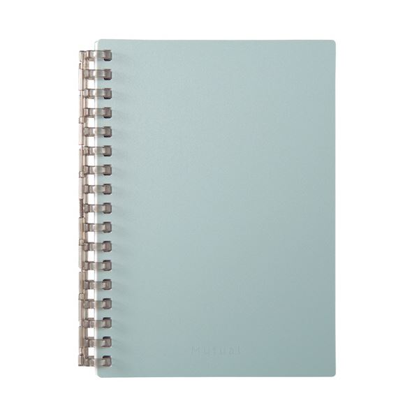 【ポイント20倍】（まとめ） リヒトラブMutual オープンリングノート A6タテ 17穴 5mm方眼罫 リーフ50..