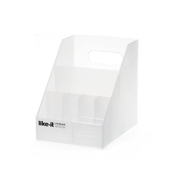 【ポイント20倍】〔3個セット〕 小物入れ 収納ケース 幅145mm ホワイト ライフモデュール オーガナイザーミニ リビング オフィス キッチン