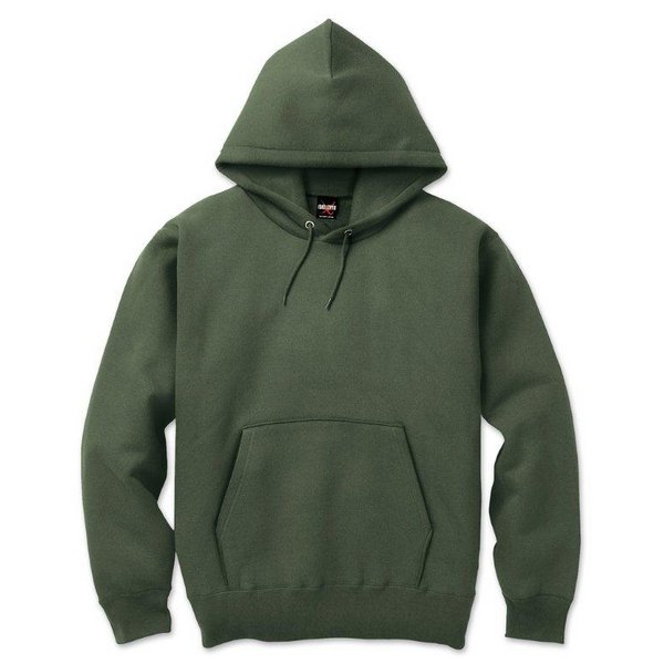 裏起毛 プル パーカー Sサイズ カーキ 12.5oz ヘビーウェイト 綿混 コットン混 保温力抜群 男女兼用 プルオーバー