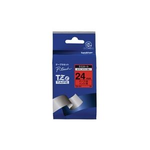 【ポイント20倍】(業務用3セット) brother ブラザー工業 文字テープ/ラベルプリンター用テープ 【幅:24mm】 TZe-451 赤に黒文字