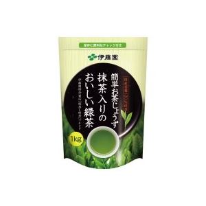 【ポイント20倍】（まとめ）伊藤園 抹茶入りのおいしい緑茶 1kg 14526 【×8セット】【代引不可】